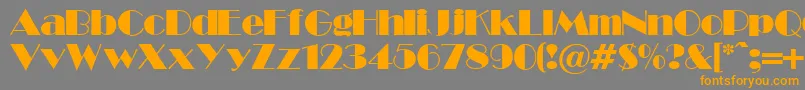 BroadwayrNormalLight Font – Orange Fonts on Gray Background