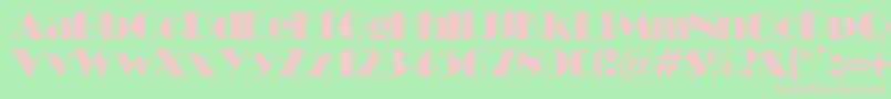 BroadwayrNormalLight Font – Pink Fonts on Green Background