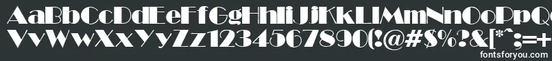BroadwayrNormalLight-fontti – valkoiset fontit mustalla taustalla