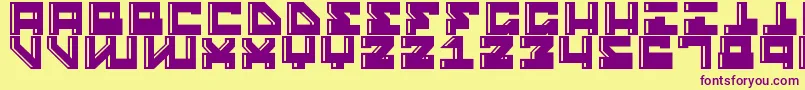 StreetRobotInline Font – Purple Fonts on Yellow Background