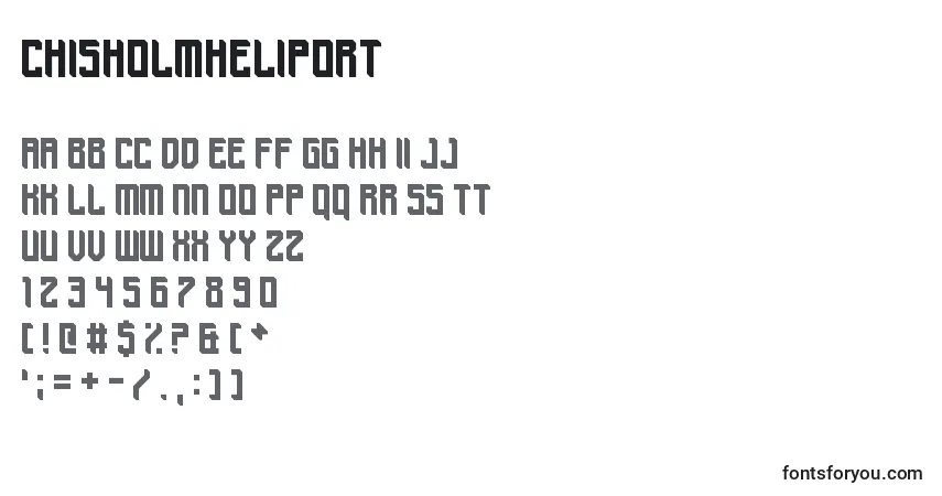 ChisholmHeliport Font – alphabet, numbers, special characters