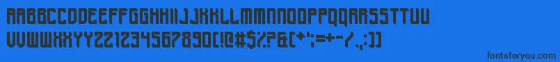 ChisholmHeliport Font – Black Fonts on Blue Background