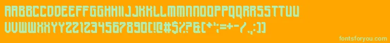 ChisholmHeliport Font – Green Fonts on Orange Background