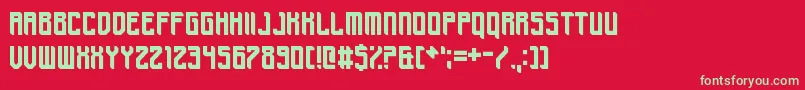 ChisholmHeliport Font – Green Fonts on Red Background