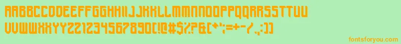 ChisholmHeliport Font – Orange Fonts on Green Background