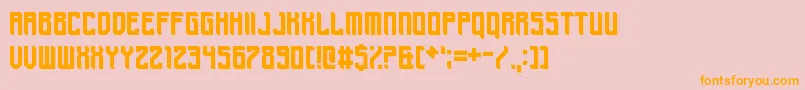 ChisholmHeliport Font – Orange Fonts on Pink Background