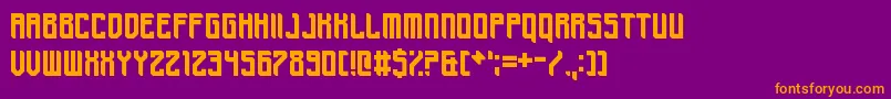 ChisholmHeliport Font – Orange Fonts on Purple Background