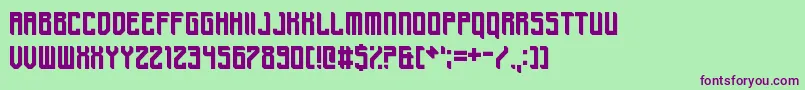 ChisholmHeliport Font – Purple Fonts on Green Background