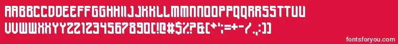 ChisholmHeliport Font – White Fonts on Red Background