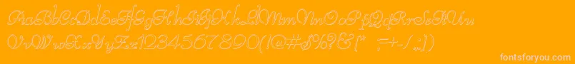 ReliantBeveled Font – Pink Fonts on Orange Background