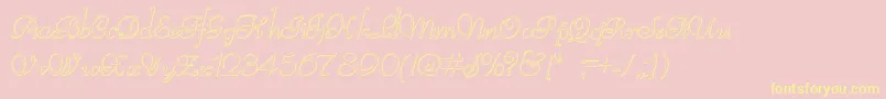 ReliantBeveled Font – Yellow Fonts on Pink Background