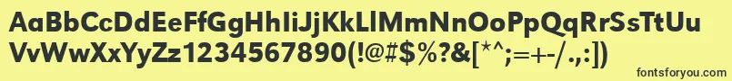 Urwgrotesktmednar Font – Black Fonts on Yellow Background