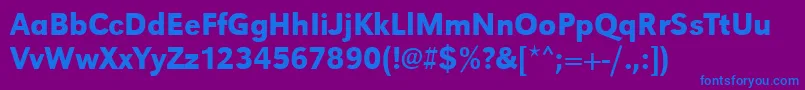 Urwgrotesktmednar Font – Blue Fonts on Purple Background