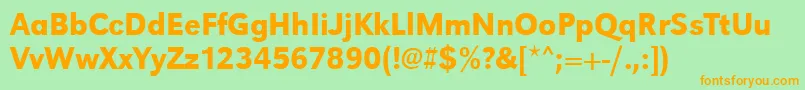 Urwgrotesktmednar Font – Orange Fonts on Green Background