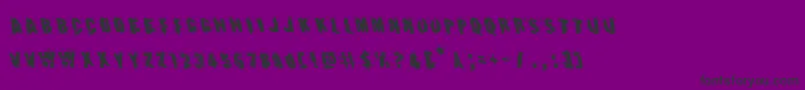 Earthshakeleft-fontti – mustat fontit violetilla taustalla