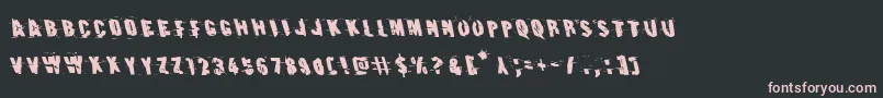 Earthshakeleft Font – Pink Fonts on Black Background