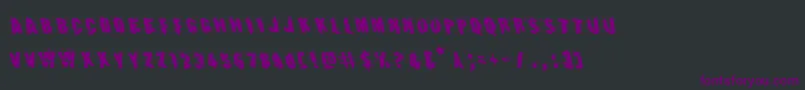 Шрифт Earthshakeleft – фиолетовые шрифты на чёрном фоне