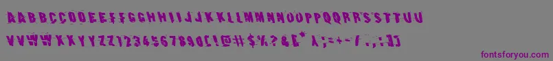 Earthshakeleft Font – Purple Fonts on Gray Background