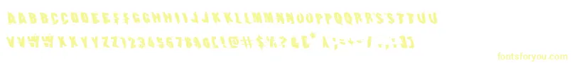 Earthshakeleft-fontti – keltaiset fontit valkoisella taustalla