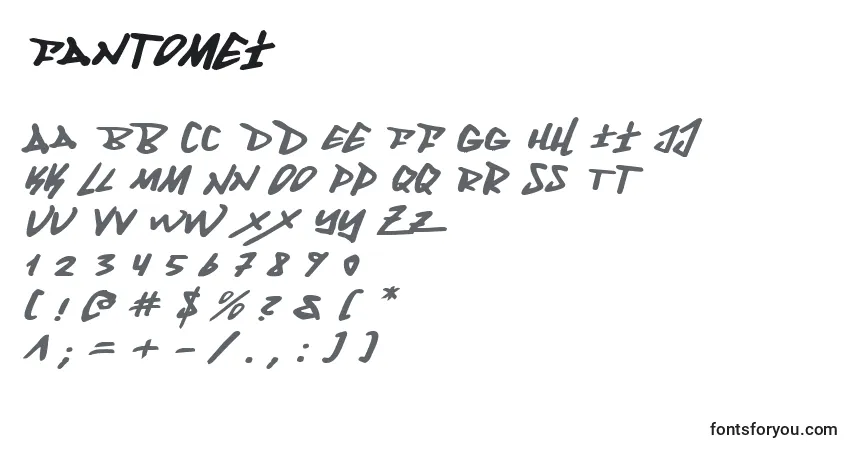 Fuente Fantomei - alfabeto, números, caracteres especiales