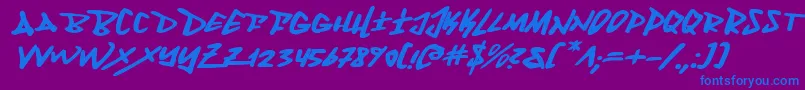 Fantomei Font – Blue Fonts on Purple Background