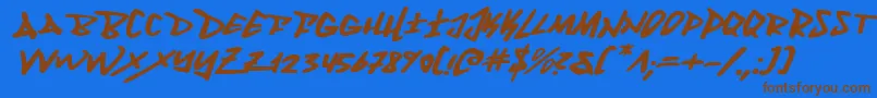 Fantomei Font – Brown Fonts on Blue Background