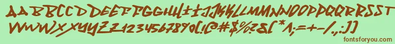 Fantomei Font – Brown Fonts on Green Background