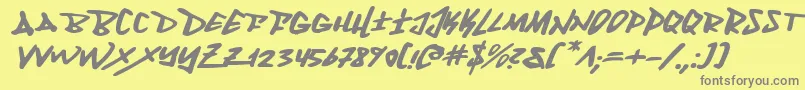 Fantomei Font – Gray Fonts on Yellow Background