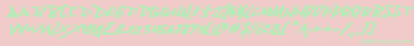 Fantomei Font – Green Fonts on Pink Background