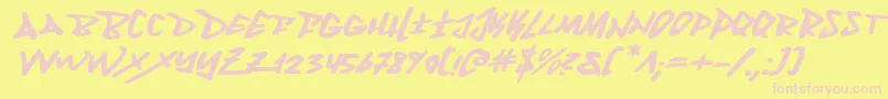 Fantomei Font – Pink Fonts on Yellow Background