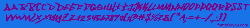 Fantomei Font – Purple Fonts on Blue Background