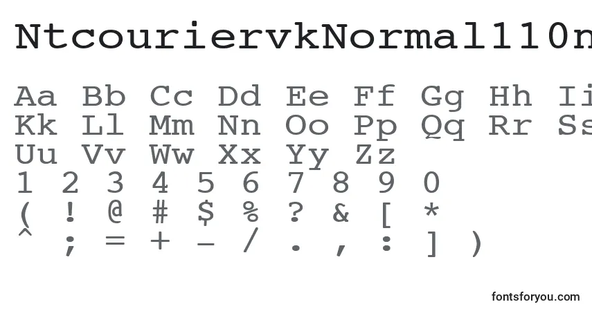Schriftart NtcouriervkNormal110n – Alphabet, Zahlen, spezielle Symbole