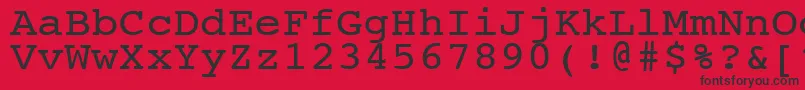 NtcouriervkNormal110n Font – Black Fonts on Red Background