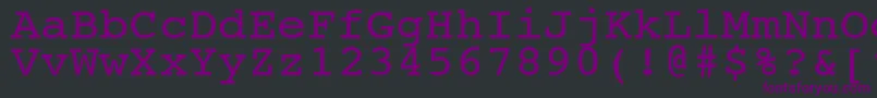 Шрифт NtcouriervkNormal110n – фиолетовые шрифты на чёрном фоне