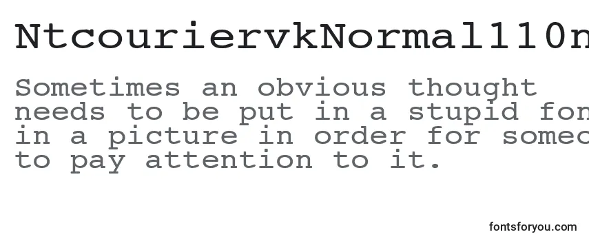 Review of the NtcouriervkNormal110n Font