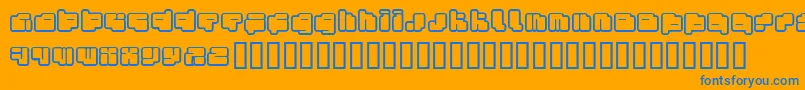 FotonTorpedoFenotype Font – Blue Fonts on Orange Background