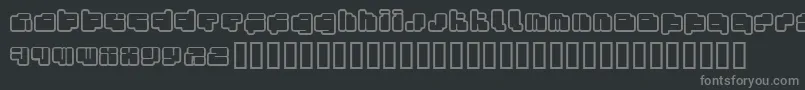 Fonte FotonTorpedoFenotype – fontes cinzas em um fundo preto