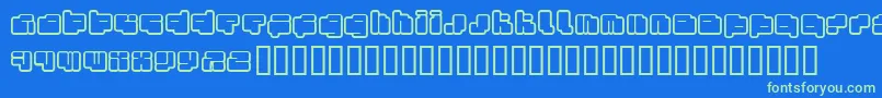 FotonTorpedoFenotype Font – Green Fonts on Blue Background