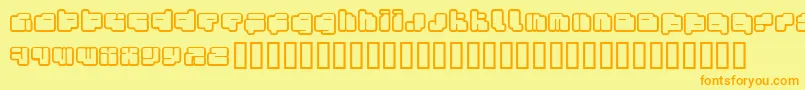 FotonTorpedoFenotype Font – Orange Fonts on Yellow Background
