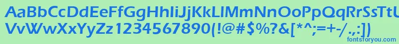 EnnisDemiRegular Font – Blue Fonts on Green Background