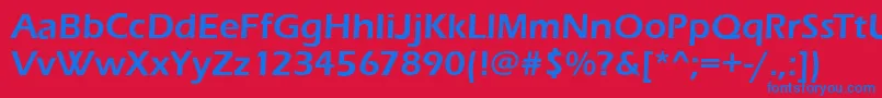 EnnisDemiRegular Font – Blue Fonts on Red Background