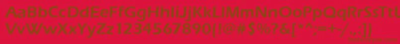 EnnisDemiRegular Font – Brown Fonts on Red Background