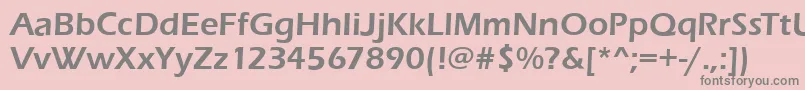 EnnisDemiRegular Font – Gray Fonts on Pink Background