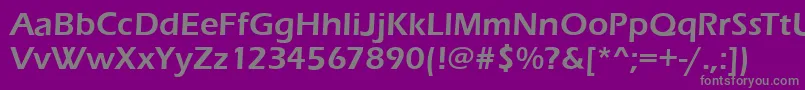 EnnisDemiRegular-Schriftart – Graue Schriften auf violettem Hintergrund