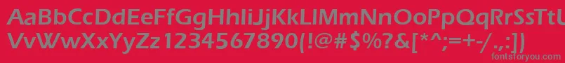 EnnisDemiRegular Font – Gray Fonts on Red Background
