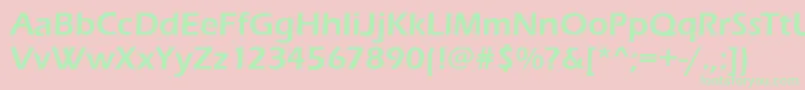 EnnisDemiRegular Font – Green Fonts on Pink Background