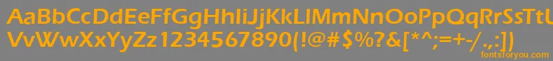 EnnisDemiRegular Font – Orange Fonts on Gray Background