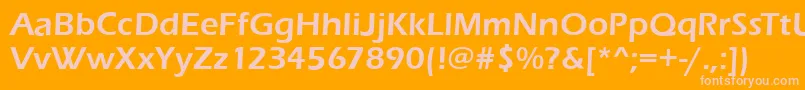 EnnisDemiRegular Font – Pink Fonts on Orange Background