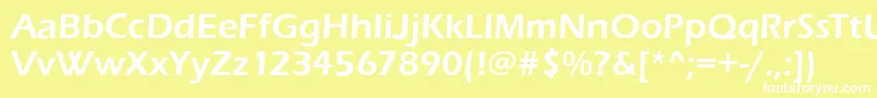 フォントEnnisDemiRegular – 黄色い背景に白い文字