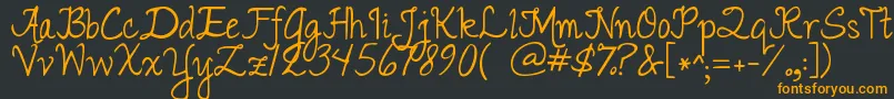 More about Jandaromantic Font Jandaromantic Font – Orange Fonts on Black Background